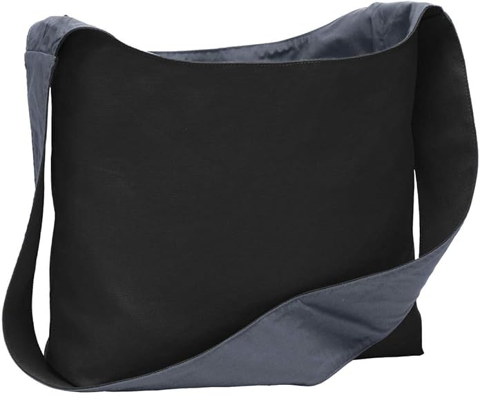 Cotton Canvas Sling Bag Black/Charcoal Handbags