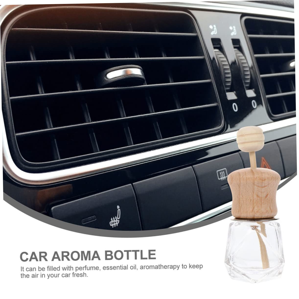 ULTECHNOVO 20pièces Diffuseur De Parfum pour Voiture Lot de Bouteilles Transparentes Accessoire Élégant pour Aromathérapie Et Décoration Automobile