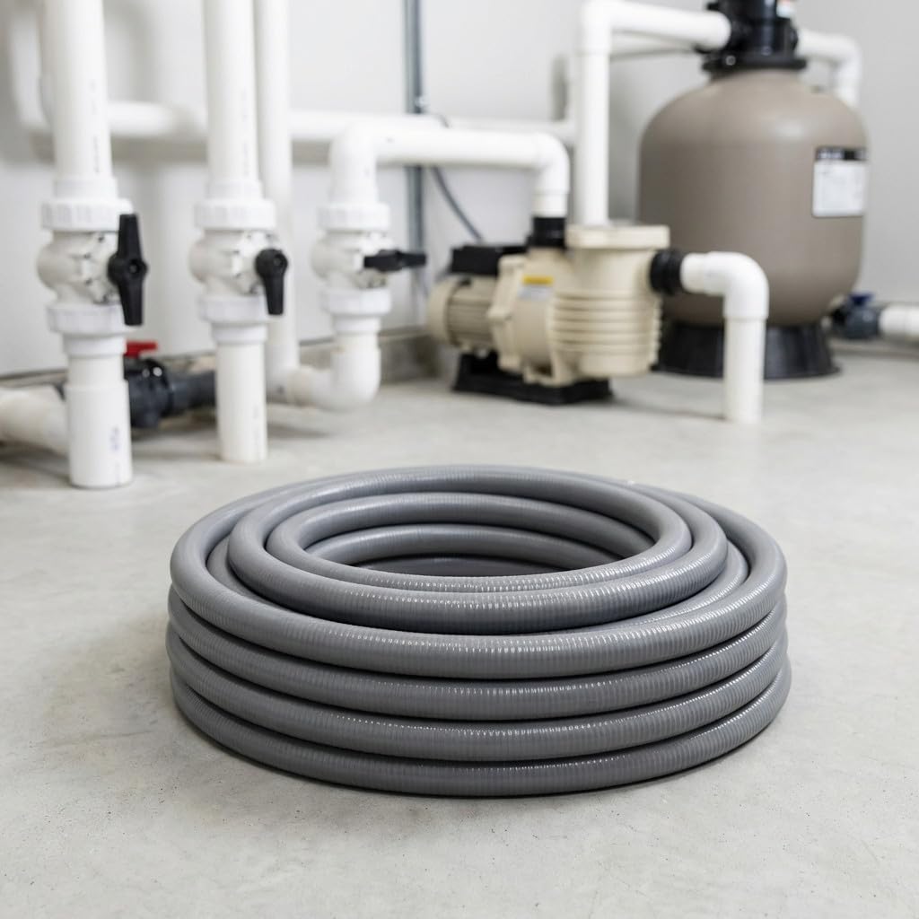 Suinga Tubería PVC Flexible hidrotubo Gris (40mm, 25 metros)