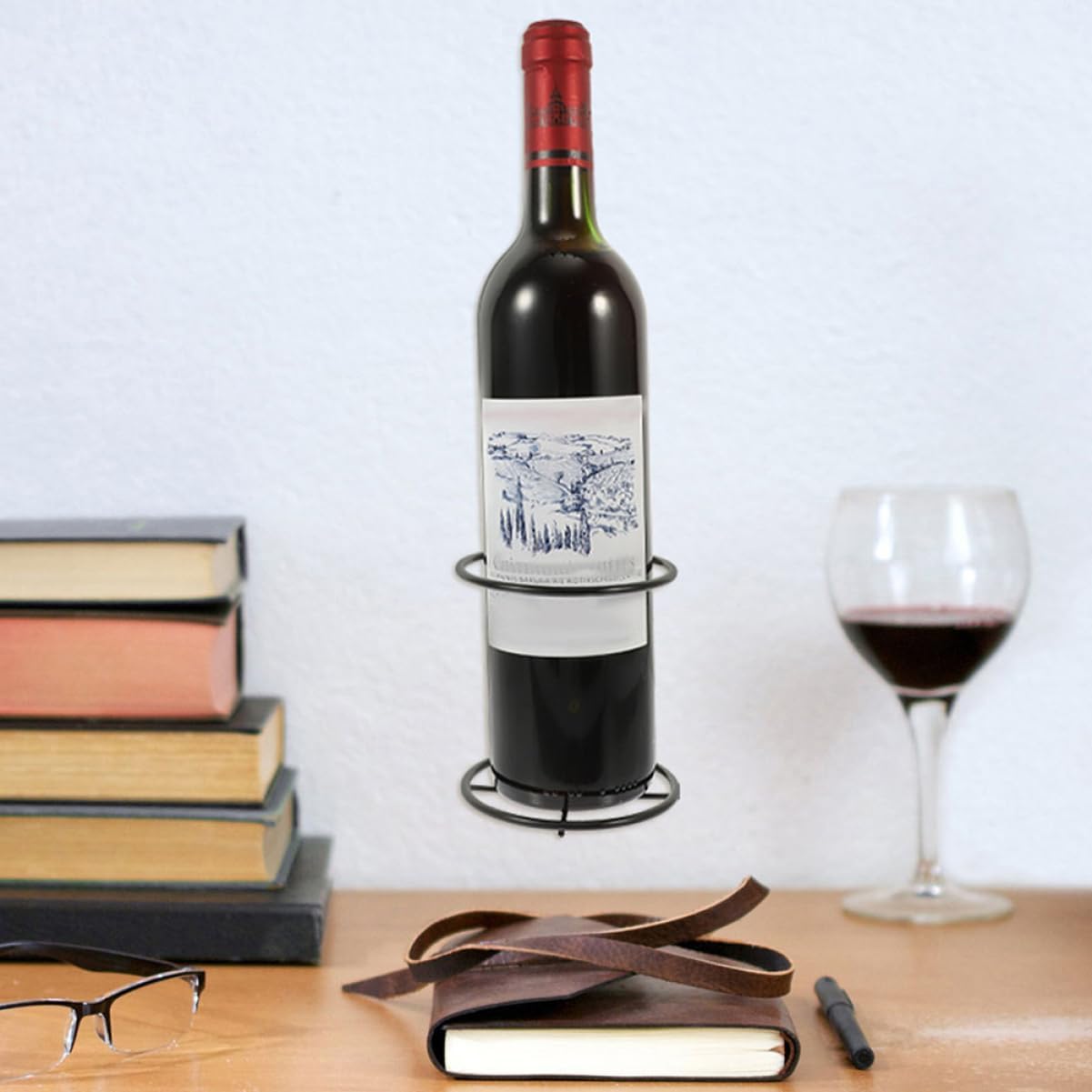 PRETYZOOM 8Pcs Wall Mounted Wine Rack Sleek Design for Stylish Wine Bottle Display Versatile Storage for Home and Bar Decor Elegant Wall Holder for Wine Lovers