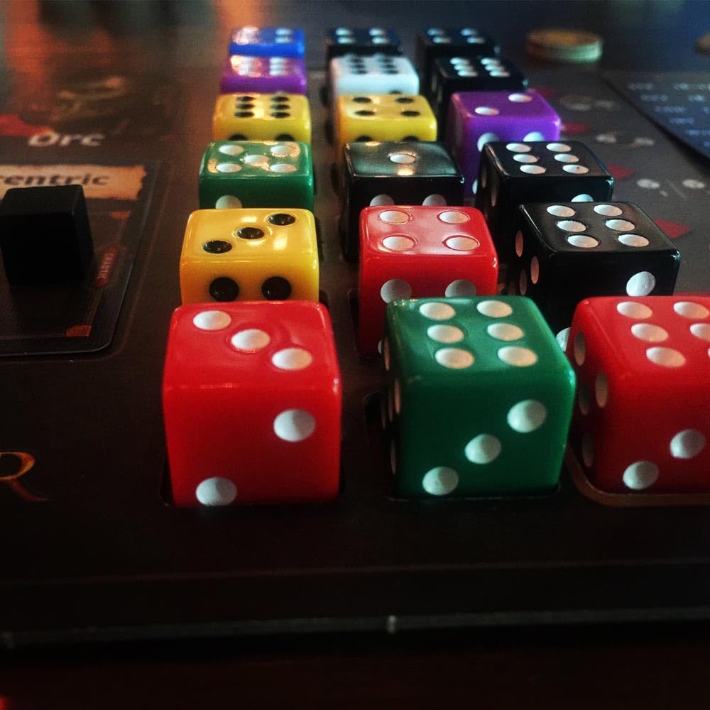 Juego de 10 dados multicolor, 16 mm, acrílico, 6 caras para juegos de mesa y accesorios