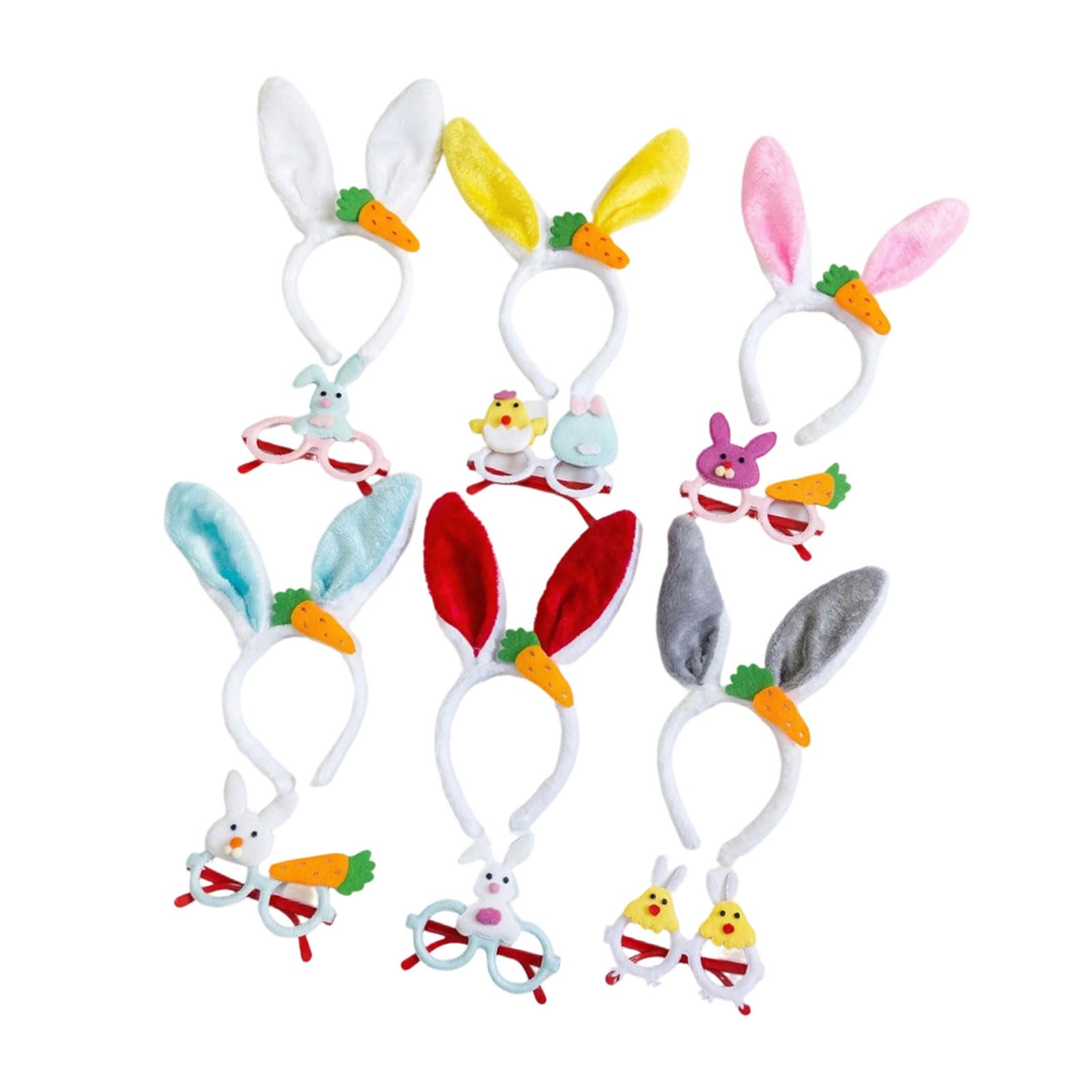 SHINLHUA Adorable Plush Easter Headband Hare Ear and Carrot Hairband for Women Girl and Festival Celebration Easter Hair Accessories