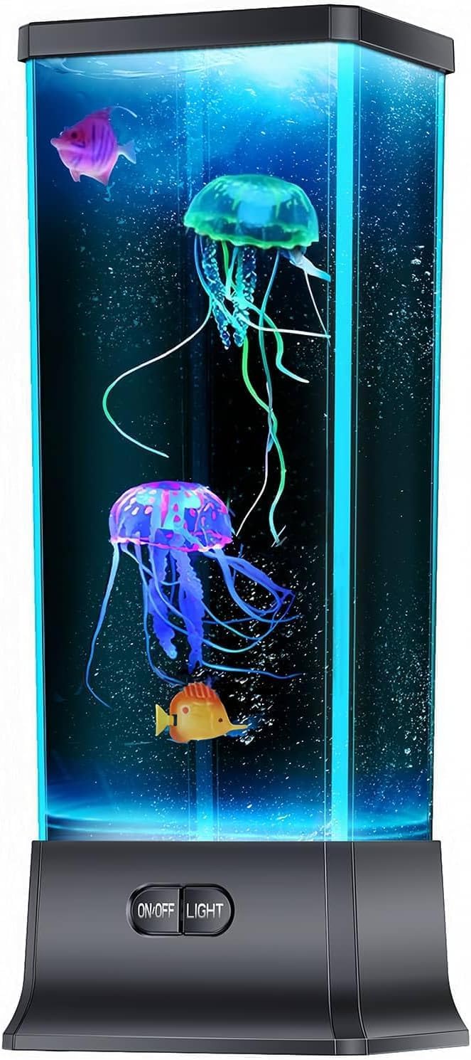 COLORLIFE Electric Jellyfish Tank Table Lamp with Color Changing Light