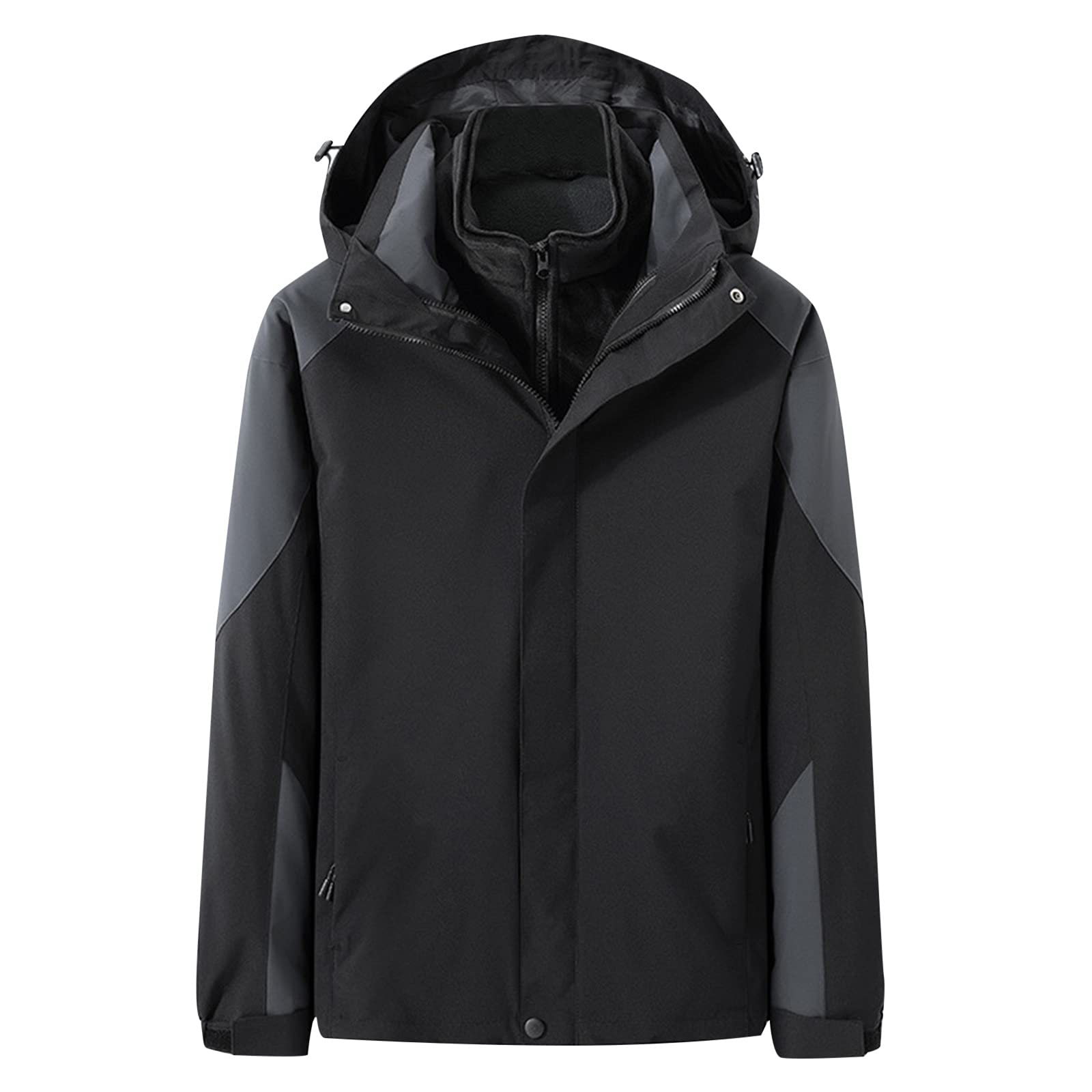 Chaqueta de lluvia para hombre, impermeable, cortavientos, compacta, plegable, ligera, chaqueta de ocio, cortavientos resistente, ideal para ciclismo y senderismo, Negro , XXXXXL