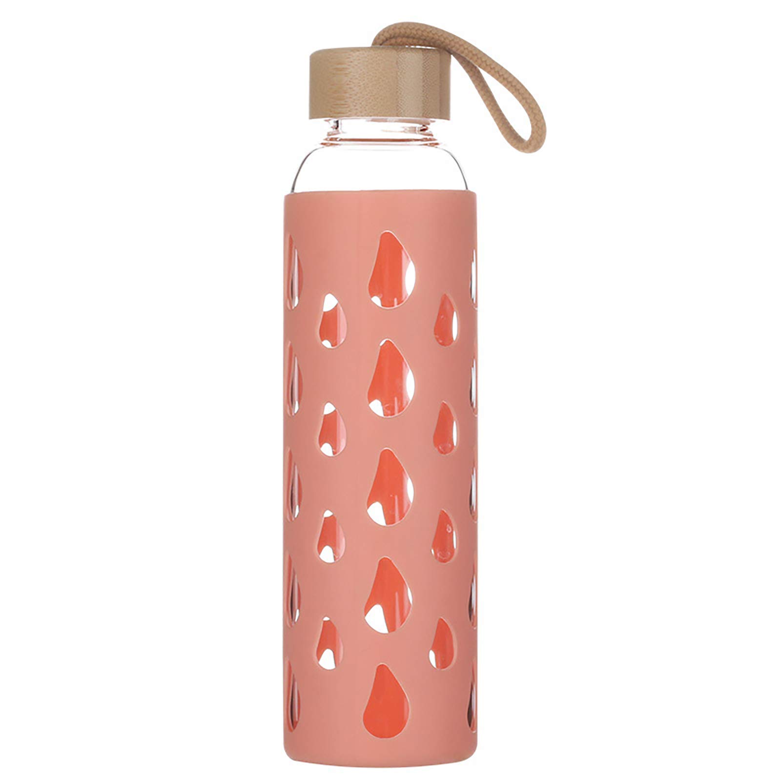 Housse pour bouteille en tissu Oxford rose chair protégeant du vent