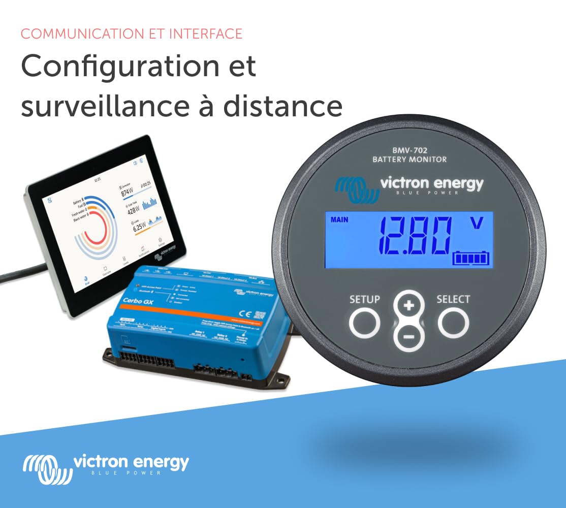 Victron Energy BMV-702 Moniteur de Batterie (Gris), Vente au Détail