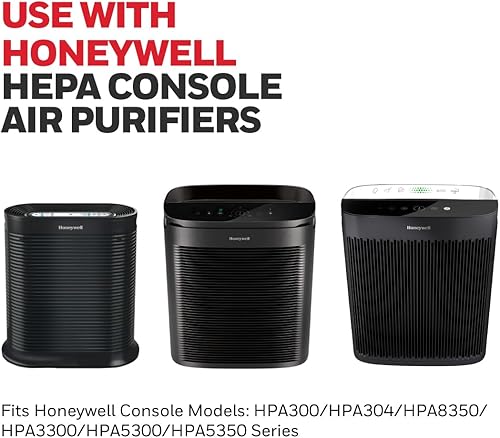 Miniatura 2 de Honeywell Kit de filtro purificador de aire HEPA, incluye 3 filtros de repuesto HEPA R y 4 prefiltros precortados de carbono de 4 A, filtro de aire