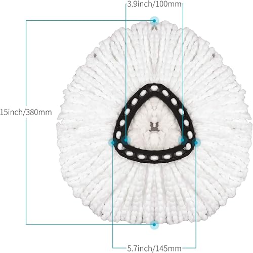 Miniatura 3 de Paquete de 2 repuestos para trapeador de cabeza de repuesto EasyWring Spin Mop compatibles con Ocedar