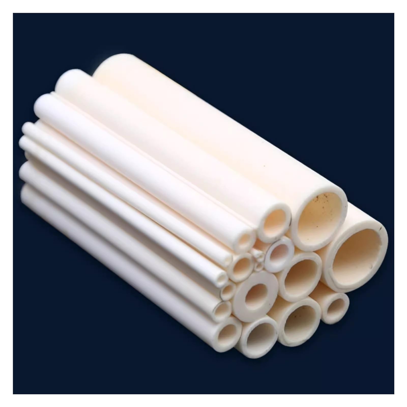 4 Stück 99 % Aluminiumoxid-Keramik-Hohlrohr, 3 x 5 mm Korundrohr durch 5 mm-50 mm Länge (M3 x T 5 x 45 mm)