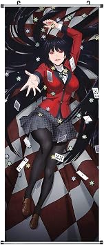 CosplayStudio Large Kakegurui Scroll Picture | Kakemono Fabric | Poster 100 x 40 cm | Motif Yumeko Jabami