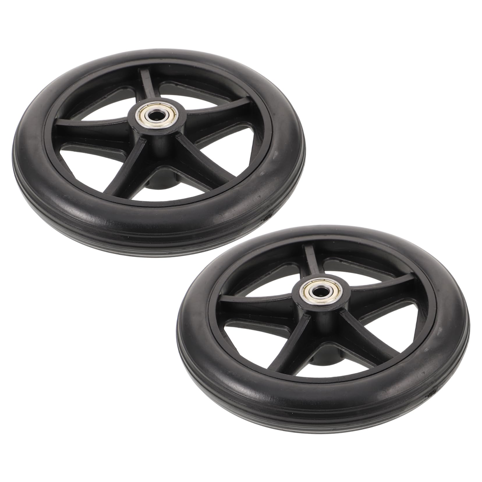 SEWOART 2pcs PVC Wheelchair Casters Wheels Wheelchair Motor Attachment Wheels for Wheelchair Convenient Wheel Replacement