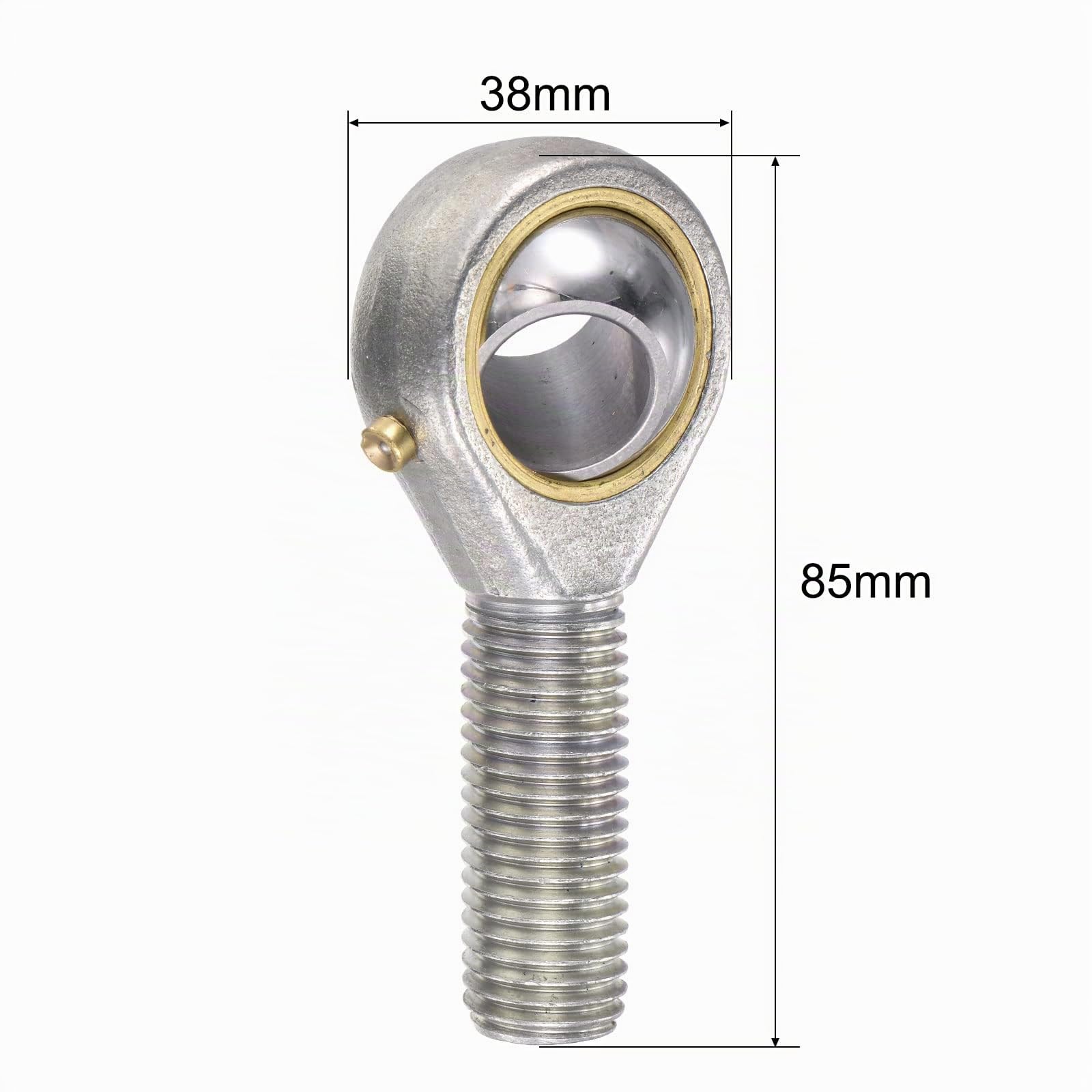 sourcing map POS16 Embout Rotule 16mm Alésage Sphérique Palier Roulement Embout Tige Autolubrifié Joint Roulement M16x2.0 Droite Main Mâle Fil Connecteur
