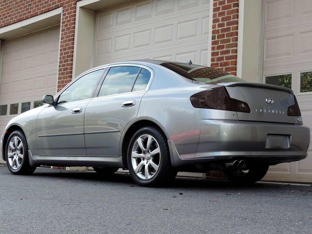 Rvinyl Tail Light Tint Covers Compatible with Infiniti G35 2003-2006 (Sedan) - Smoke