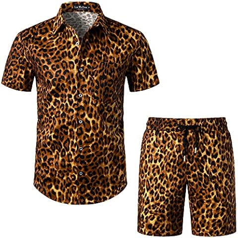 LucMatton Men's Floral Shirt and Shorts Set Cover