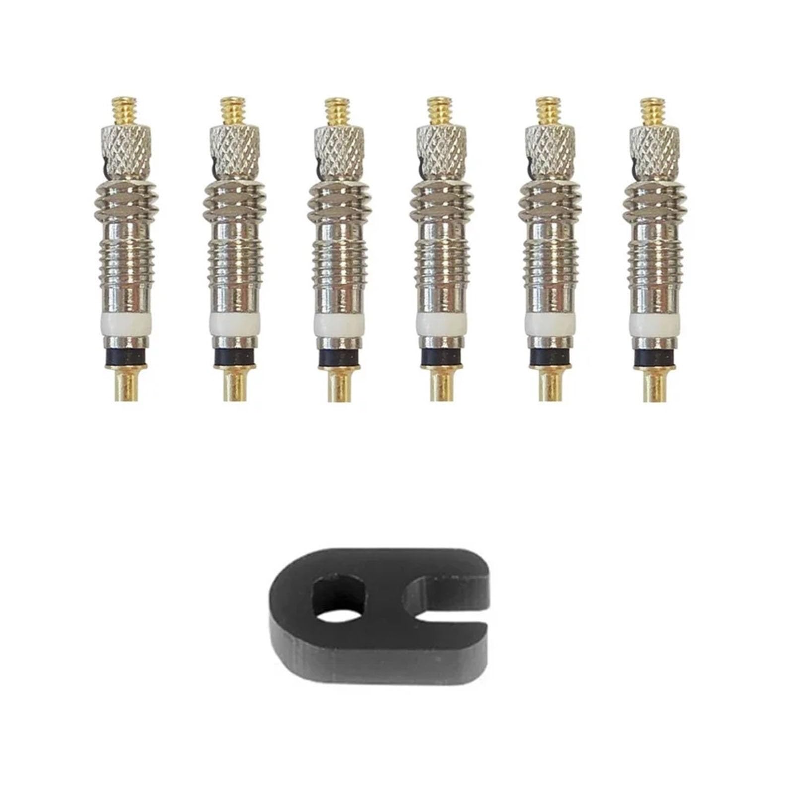 Dymkie 6Pcs 6/12Pcs Bicycle Removable Valve Core Bike Replacement Brass Tubeless Remover Tool For Road(6Pcs)