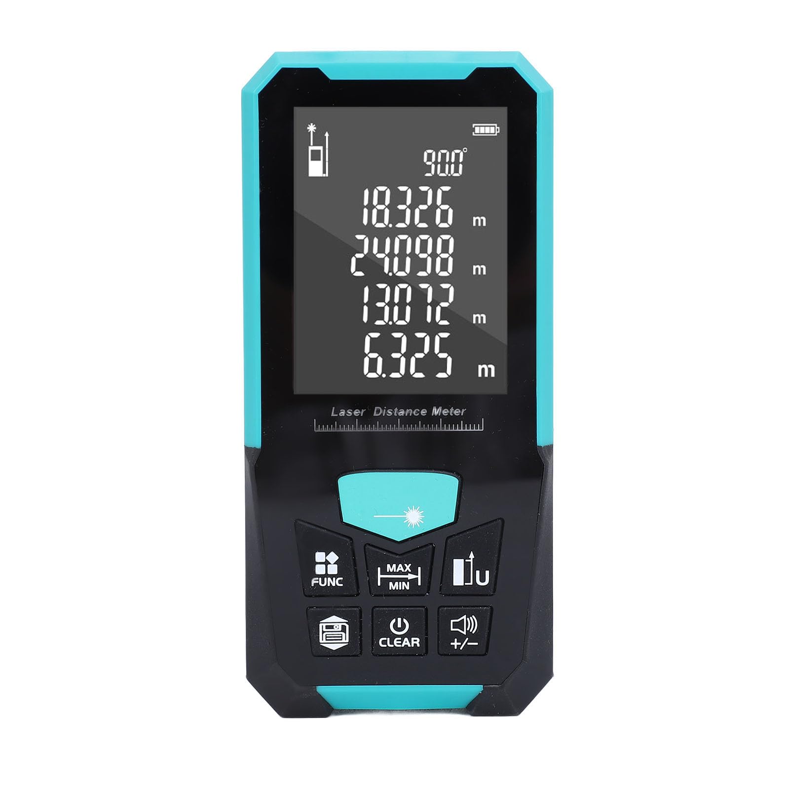 Medición láser 0,05-100 m Pantalla LCD retroiluminada de 2,4 Pulgadas IP54 Medidor de Distancia láser Digital Recargable a Prueba de Agua