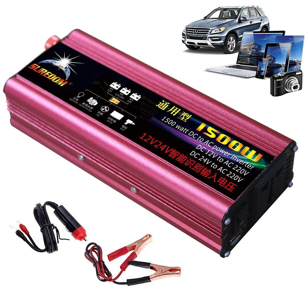 Buy 1000W 1500W Power Inverter,Pure Sine Wave Inverter DC 12V/24V To AC