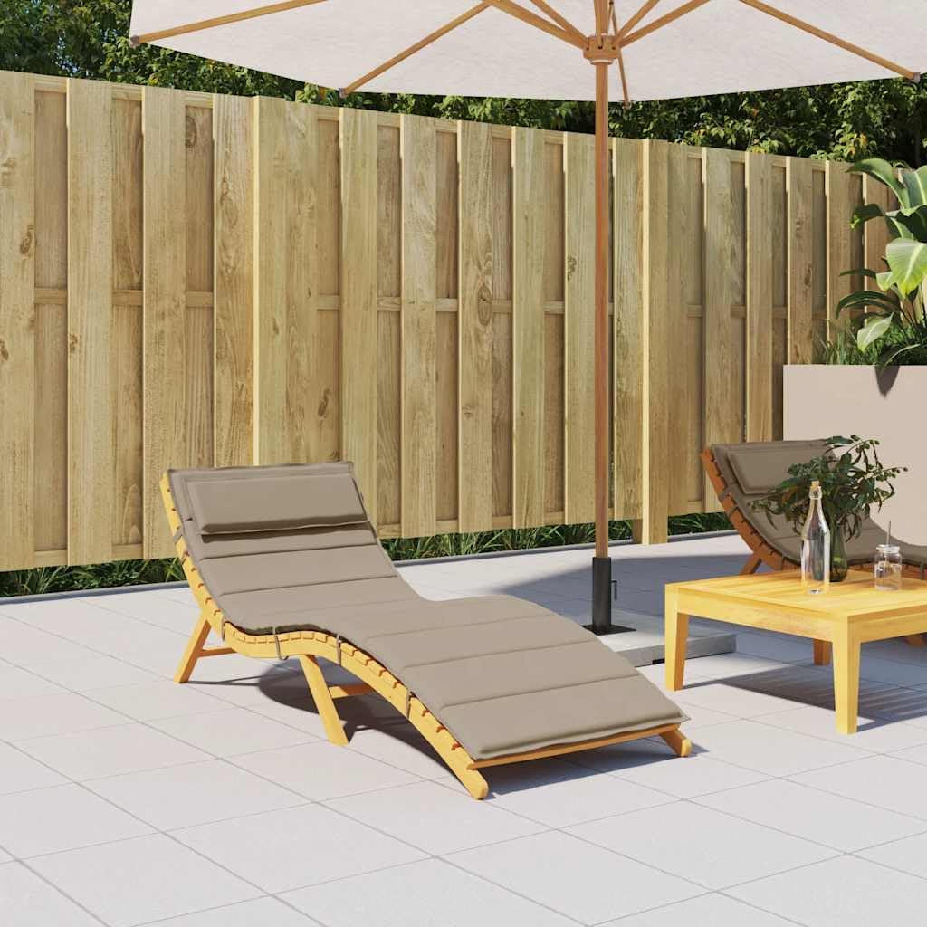 vidaXL Cuscino per Lettino Tortora 180x60x4 cm in Tessuto Oxford, cuscino, cuscino per seduta, cuscino per sedia, cuscino da esterno