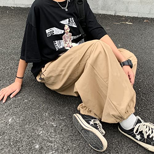 Gothic Harajuku Cargo Pants Y2K Women Wide Leg Joggers Hippie Streetwear Loose Baggy Trousers3