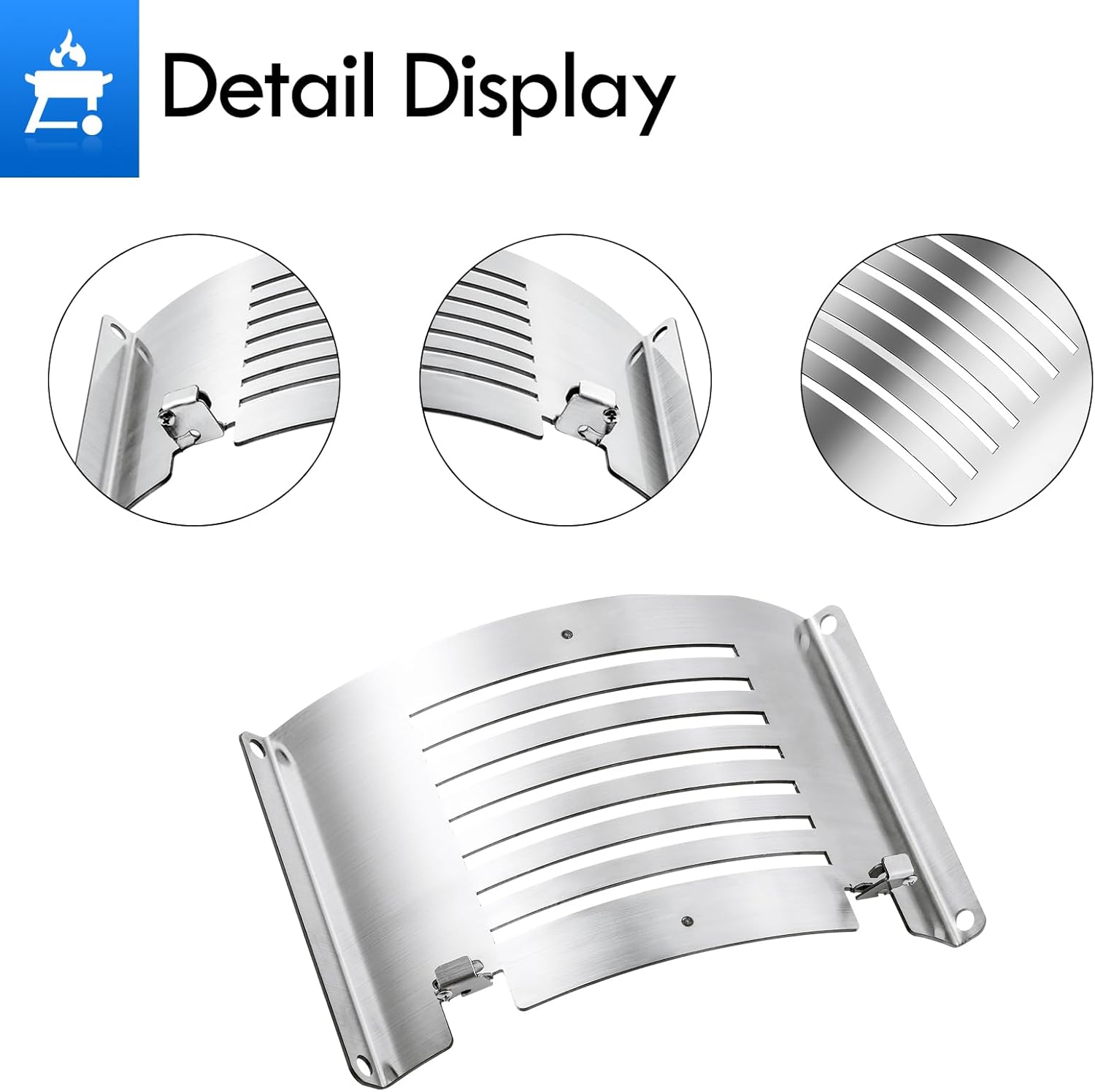 Flame Broiler Kit Replacement Parts for Pit Boss PB1100PS1 PB1150PS2 PB1600PS1 Pro Series 1100 1150 1600 Smoker Grill Parts Austin XL PB1000XLW1 Sportsman PB1000SP Main Plate Slide Cover