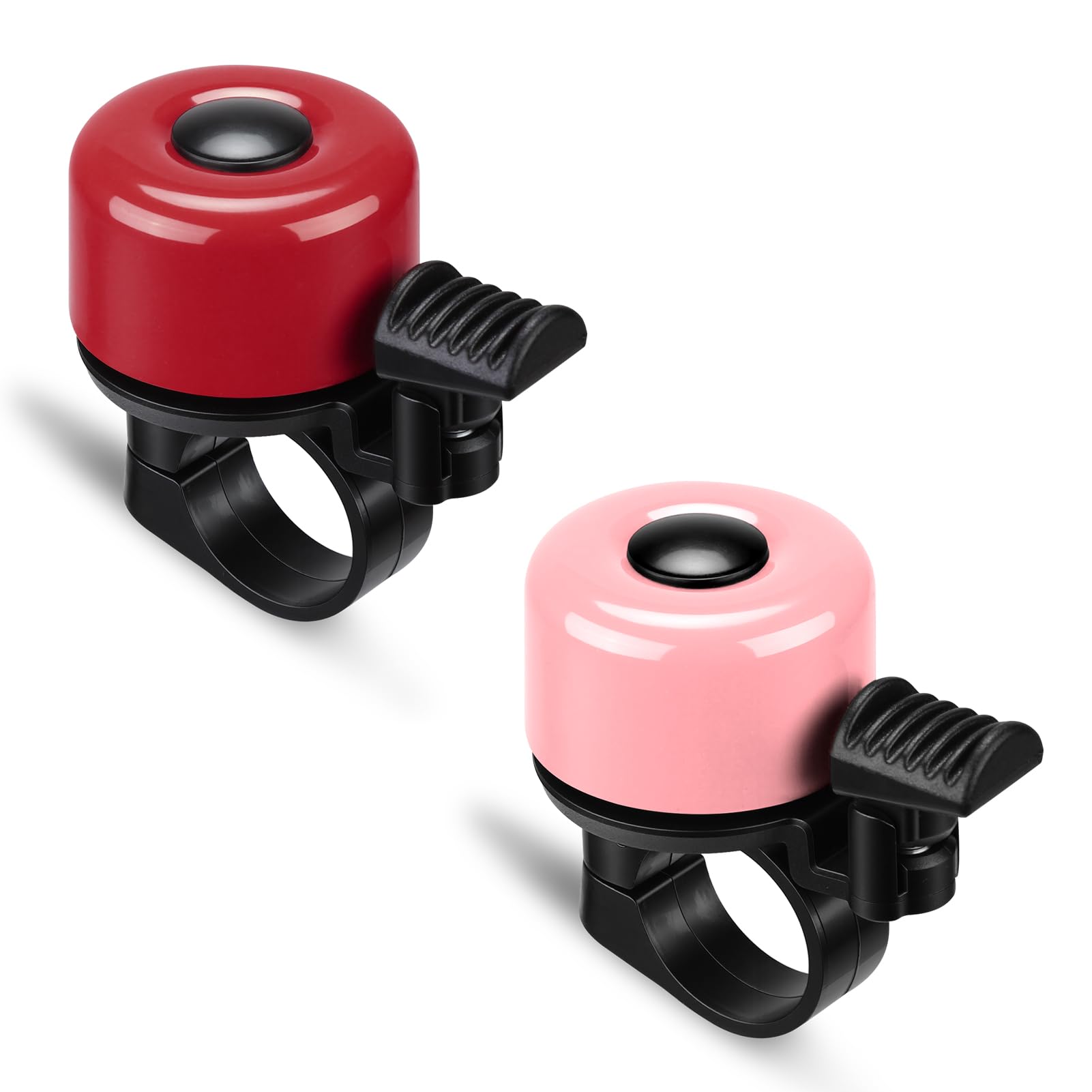Paliston Bike Bell Bicycle Bell for Adults Kids Boys Girls Red & Pink