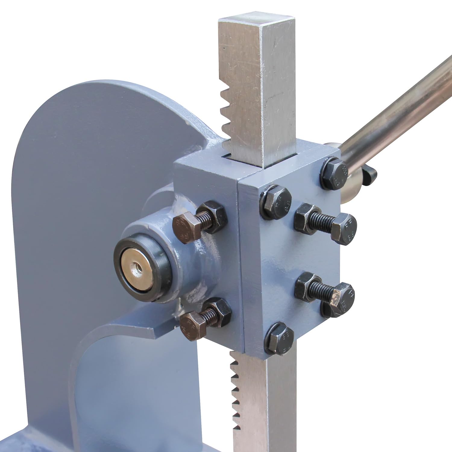 BOKA Drehdornpresse Presskraft 1t, handhebelpresse, Grundplatte 4-fach verstellbar, leichtgängiger Hebel, Werkstattpresse AP-1