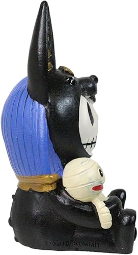 Miniatura 2 de Ebros Furrybones - Figura egipcia de Dios del Más Allá de Anubis, pequeña de 3.25 pulgadas, huesos peludos, esqueleto, monstruo, decoración