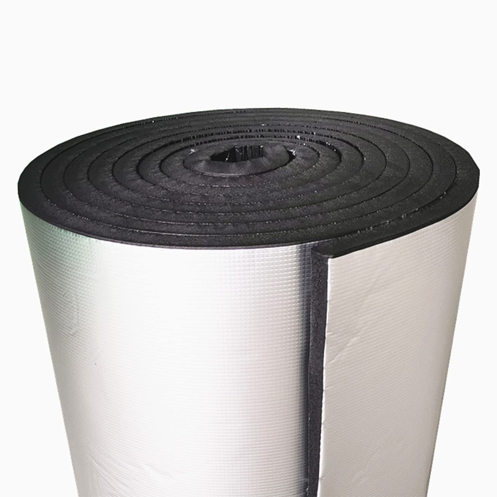 Pannello Riflettente Termosifoni,Materassino Isolante Autoadesivo , Materiale Cellulare Chiuso Autoadesivo , Finitura Del Foglio Di Alluminio Sounding Auto, Rumore E Calore,15mm（thk）,1*1M(1m²)