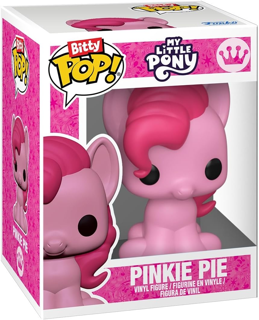 Funko Pop! Bitty: My Little Pony - Pinkie Pie, Rarity, Trixie, and Derpy - 0.9 Inch (2.2 Cm) - Cartoon Collectable - Gift Idea - Stackable Display Shelf Included