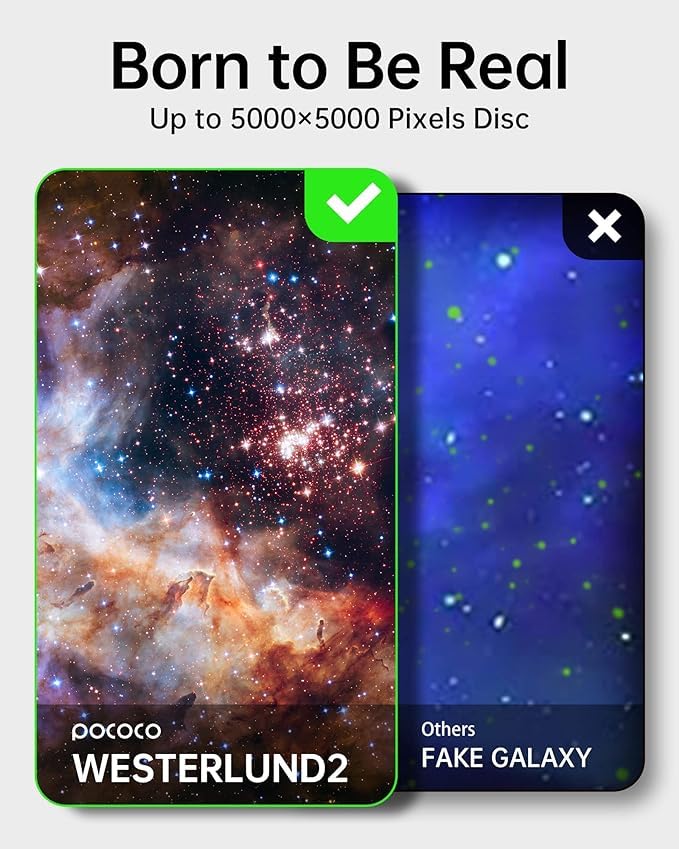 Image of Pococo Home Planetarium Star Projector: Ultra Clear Galaxy Projector For Bedroom Birthday Anniversary Ideas Girlfriend Women Her Wife Stress Relief Gifts Night Lights - Led