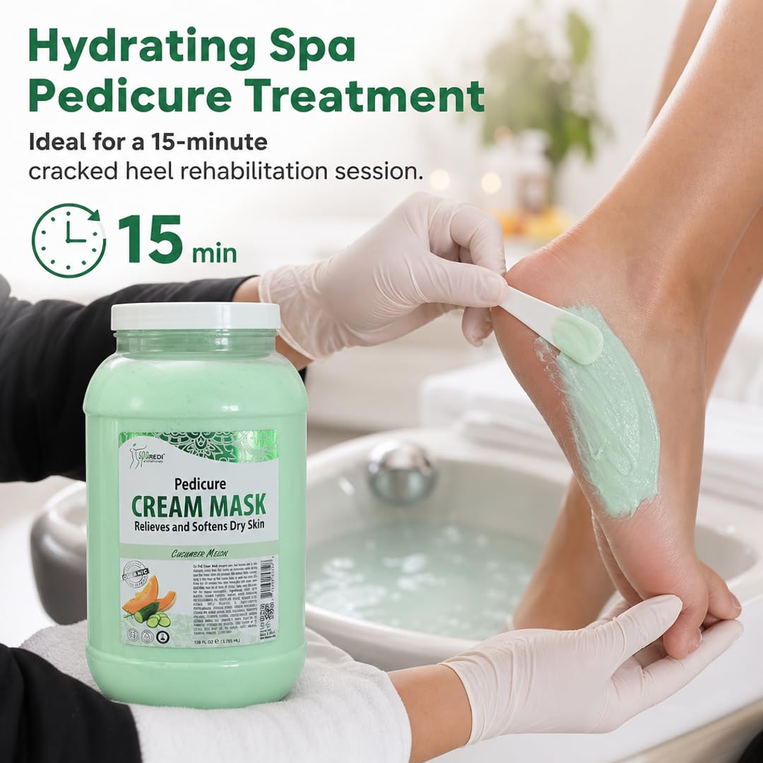 Spa Redi Pedi Crema Máscara (Pepino y Melón, 1 Galón)