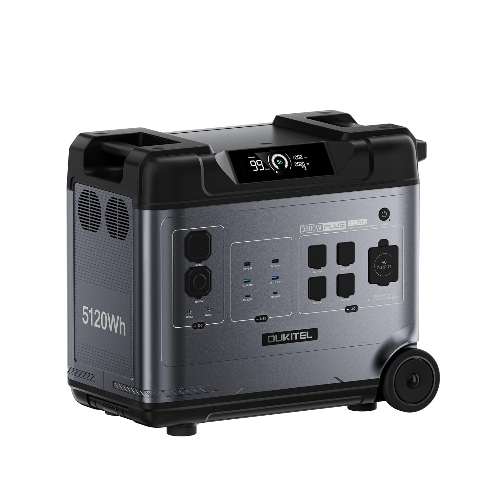 OUKITEL P5000 Plus Powerstation 5120Wh Notstromaggregat Solar für Haus