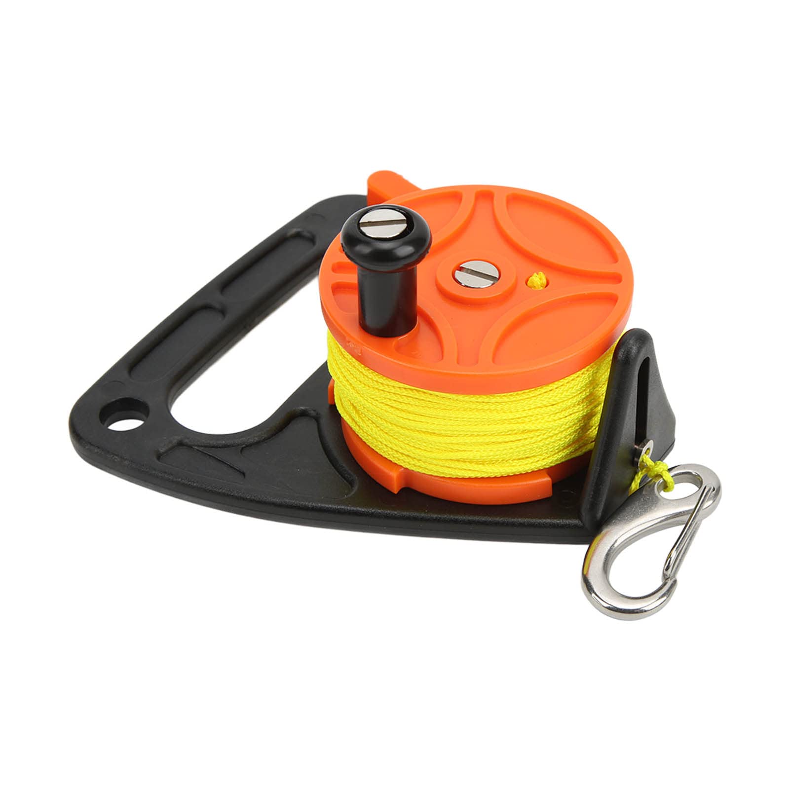 Dive Reel, Nylon Diving Reel Thumb Stopper Hook Rope Winder for Snorkeling (Orange wheel)