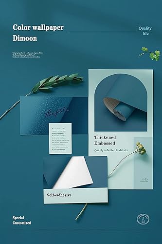 Miniatura 397 de Dimoon 236''x17.7'' White Thicken Peel and Stick Wallpaper Contact Paper Modern Self Adhesive Wall Paper Removable Renter Friendly Textured Solid