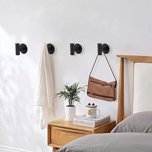 Miniatura 2 de TocTen Gancho para toallas de baño, fuerte gancho autoadhesivo para bata, acero inoxidable SUS 304 para pegar en la pared, gancho de ropa sin