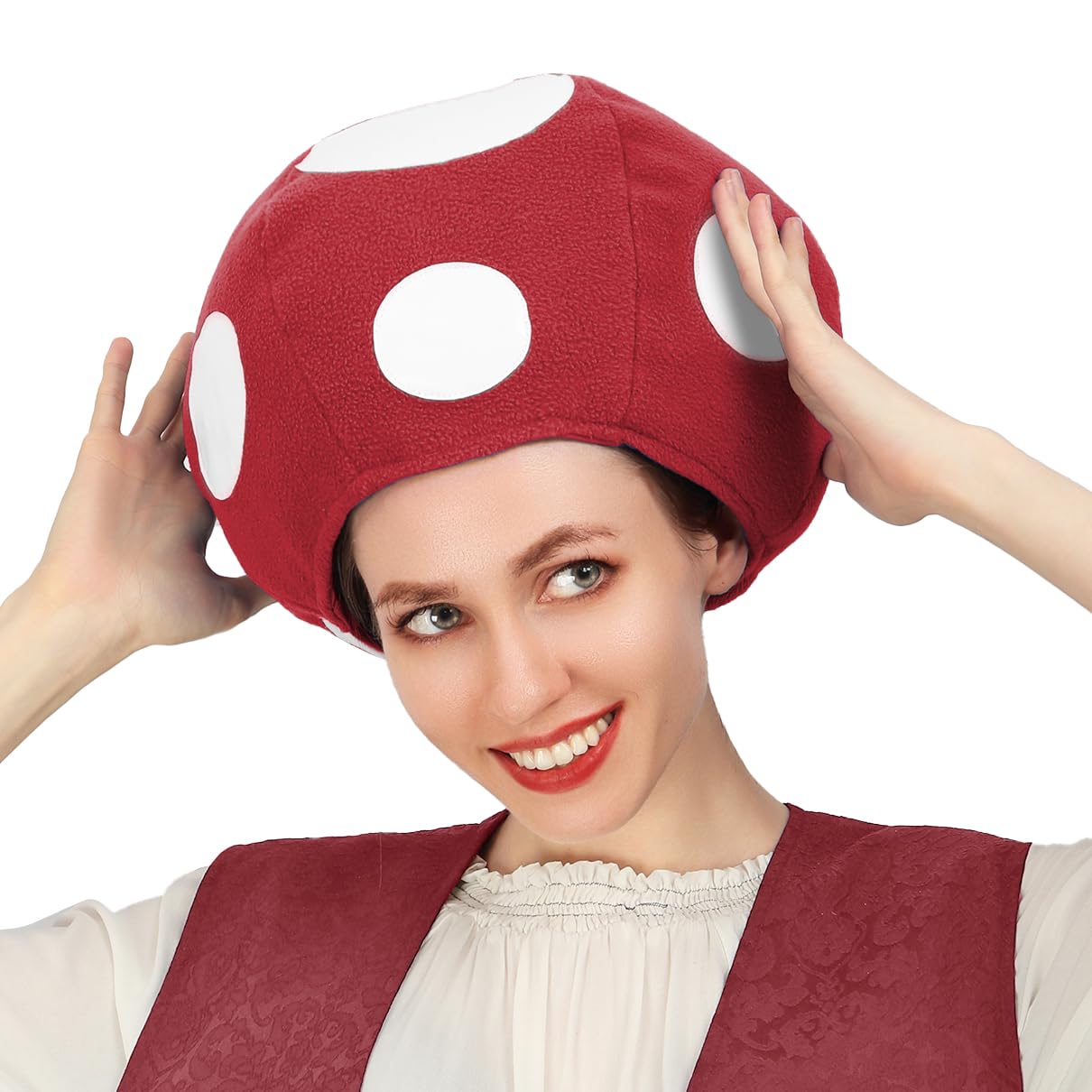 C-ZOFEK Multicolor Mushroom Toad Hat Spotted Cap Game Cosplay Costume