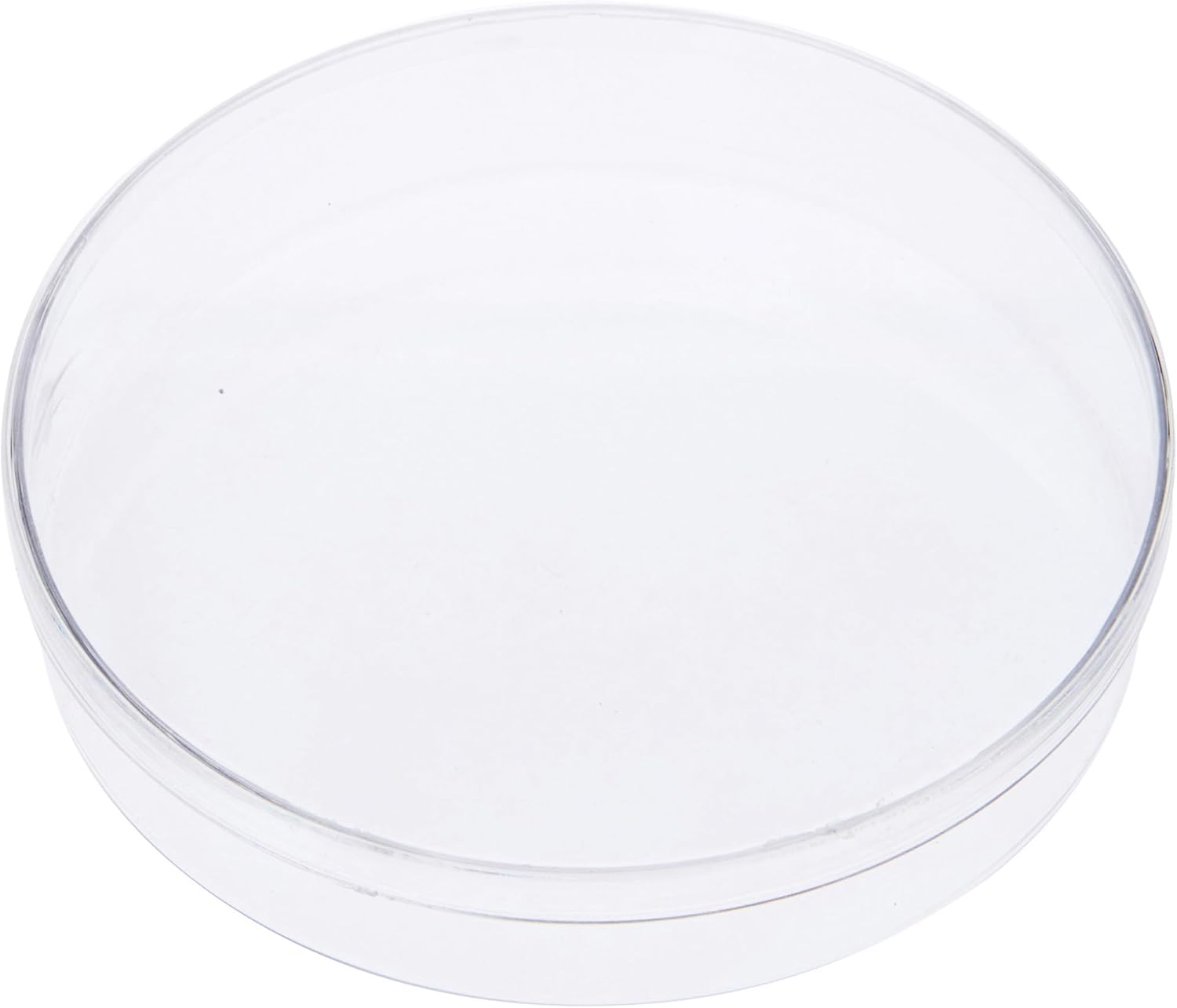 Pioneer Plastics 056C Clear Round Petri Dish Plastic Container, 4.3125" W x 0.875" H, Pack of 12