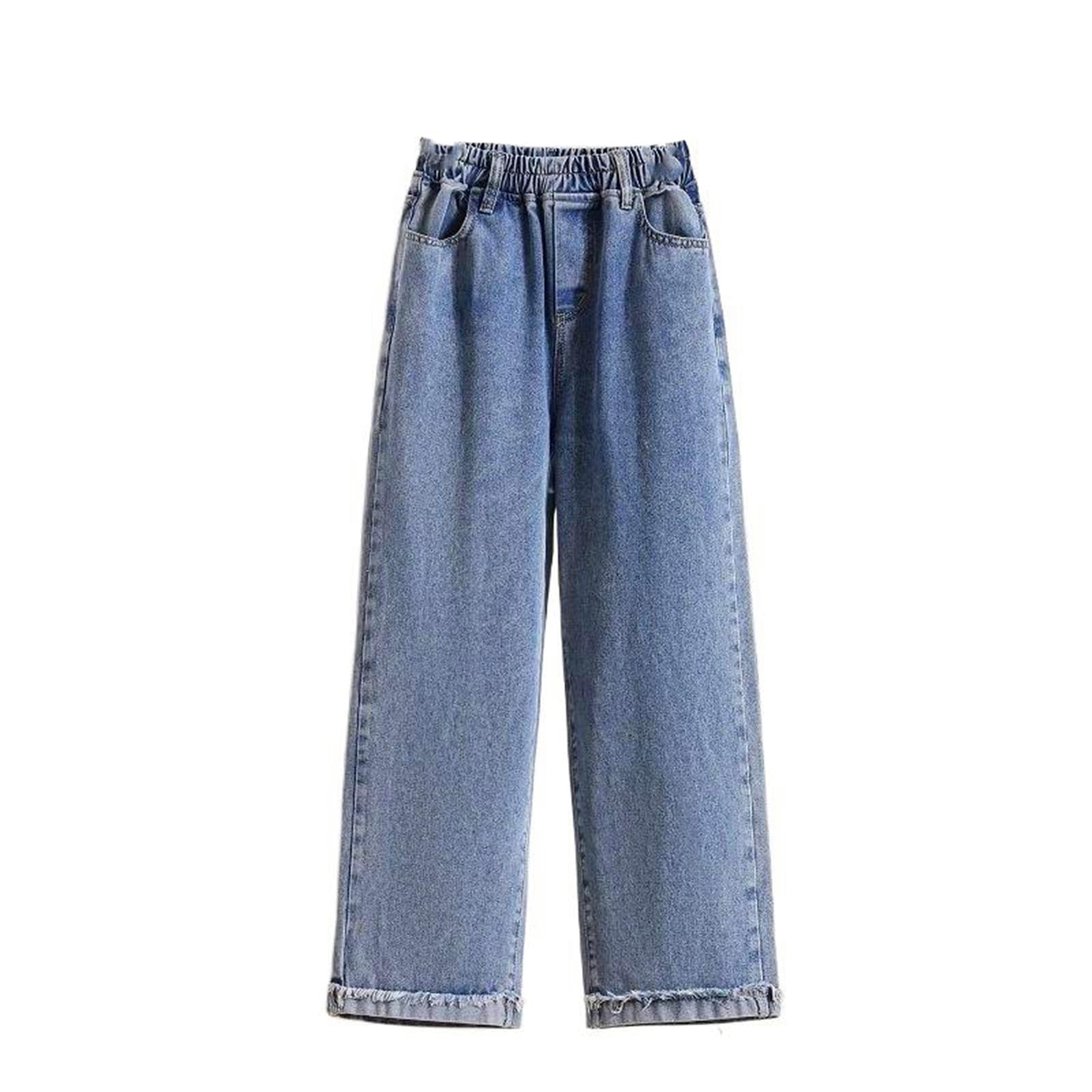 Pantalones Vaqueros para Mujer Pierna Ancha Primavera Tiro Alto Rectos Casuales Jeans para Mujeres