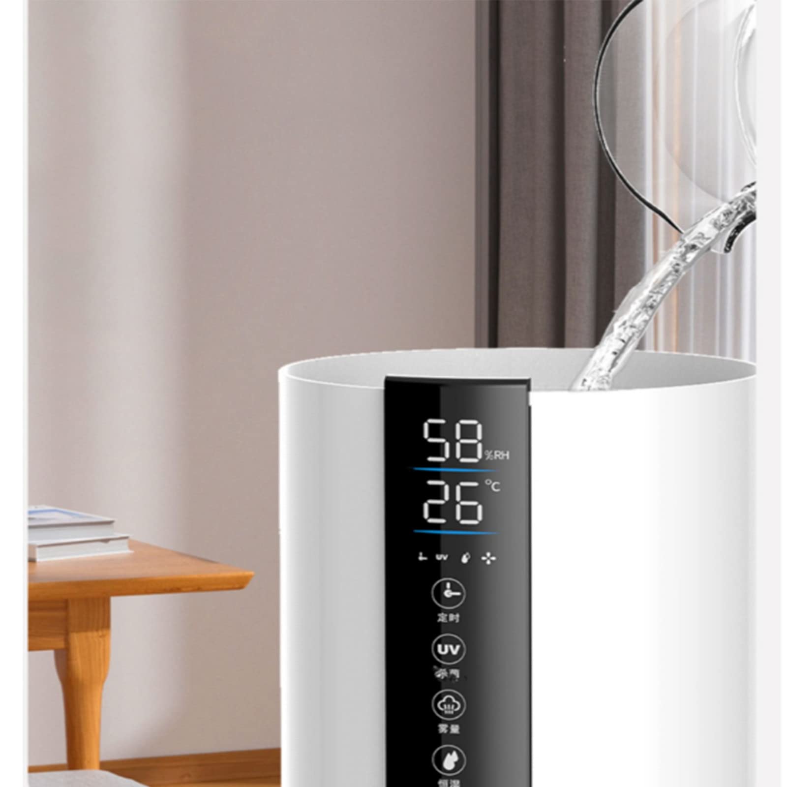 Humidificadores Humidificador 8 L Humidificador Humidificador de aire Humidificador silencioso con caja de aromaterapia Humidificador Apagado automático sin agua para el hogar Dormitorio del bebé