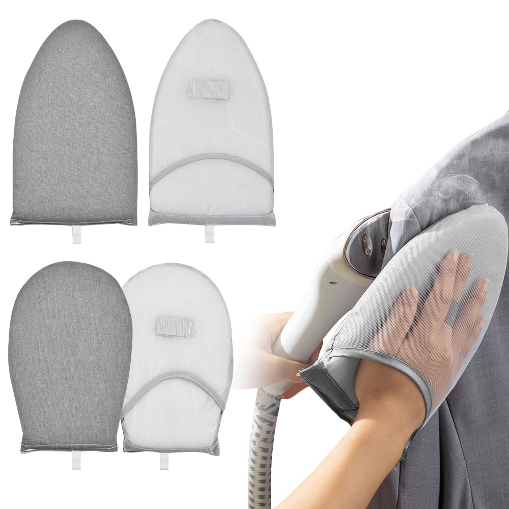 KITERI 2 Pcs Garment Steamer Ironing Gloves, Heat Resistant Steamer Portable Steamer Gloves Mitt Steamer Glove Handheld Ironing Board Household Waterproof Ironing Glove for Clothes Steamer