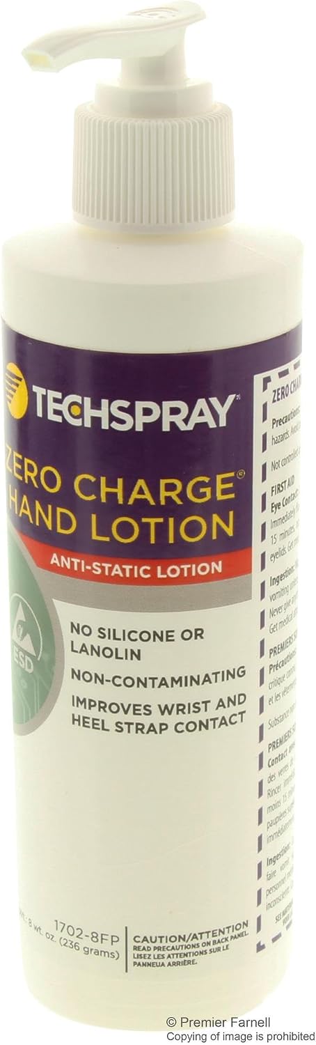 TECHSPRAY 1702-8FP ZERO CHARGE ANTISTATIC HAND LOTION by Tech Spray