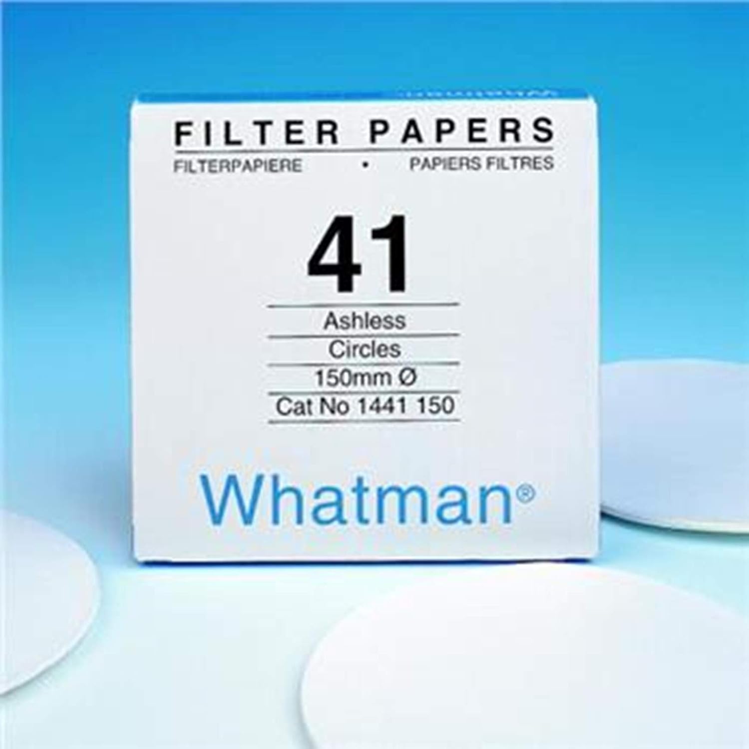 Whatman 1441-050 Ashless Quantitative Filter Paper, 5.0cm Diameter, 20 Micron, Grade 41 (Pack of 100)