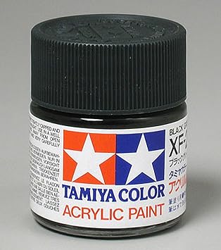 TAMIYA Acrylic XF27 Flat Black Green TAM81327 Plastics Paint Acrylic