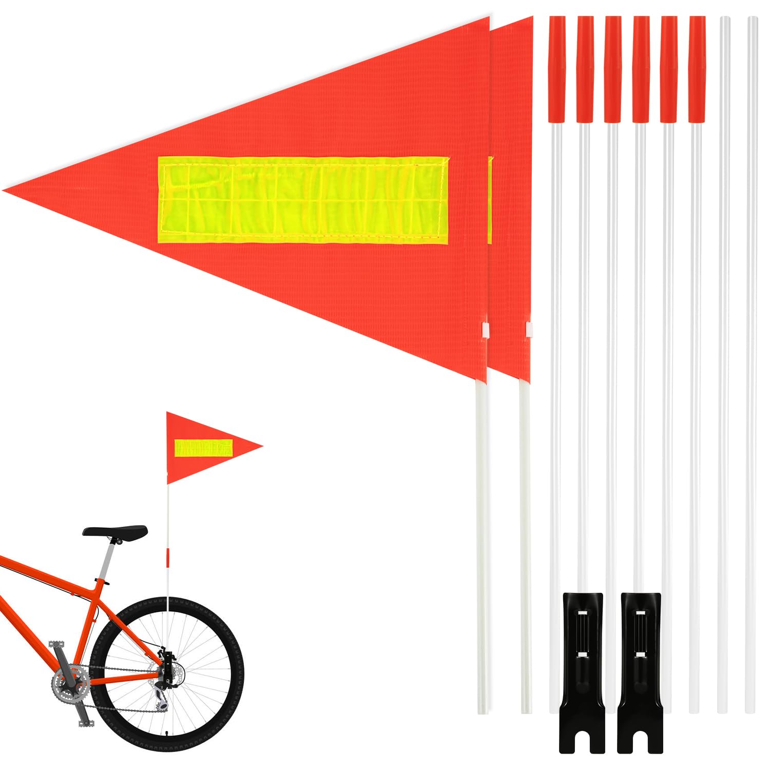 PEUTIER 2pcs Bike Safety Flag