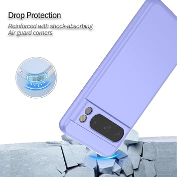 Case for Google 8 Pro,Liquid Silicone Case,Anti-Scratch Soft Microfiber Lining,Full Body Protective Phone Cover for Google Pixel 8 Pro,Purple