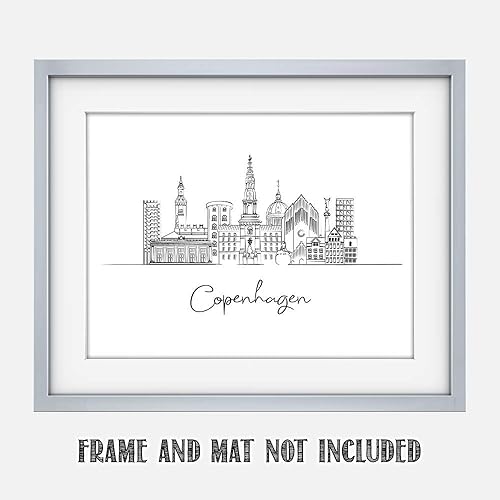 Vista 259 de París Skyline - Decoración de pared para sala de estar, arte de pared en blanco y negro, cuadros de pared de horizonte europeo para sala de estar