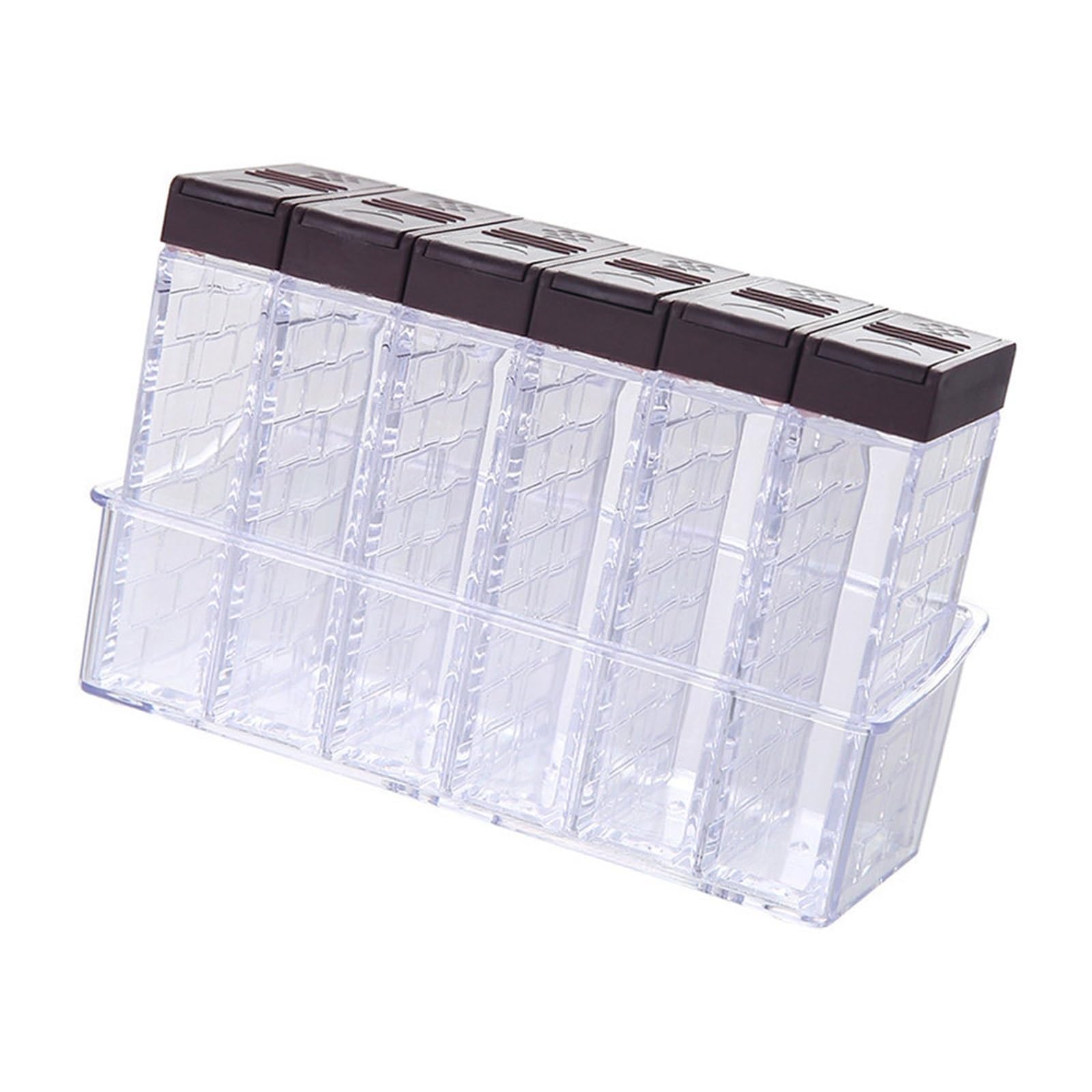WZPTLKIBAD 6-Section Condiment Container with Double Outlet Lid