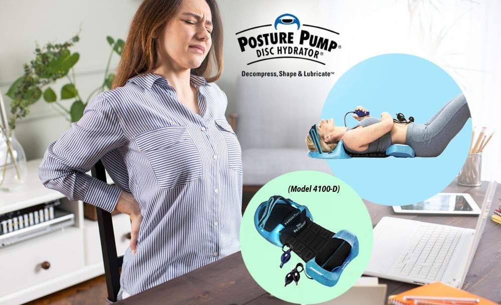 Posture Pump® Dual Deluxe Neck & Back Exercising Cervical Spine Hydrator Pump | Relieves Neck, Upper Back, & Low Back Pain Stiffness | Tech Neck Relief Posture Control (Dual Full Spine Model 4100-D) : Health & Household