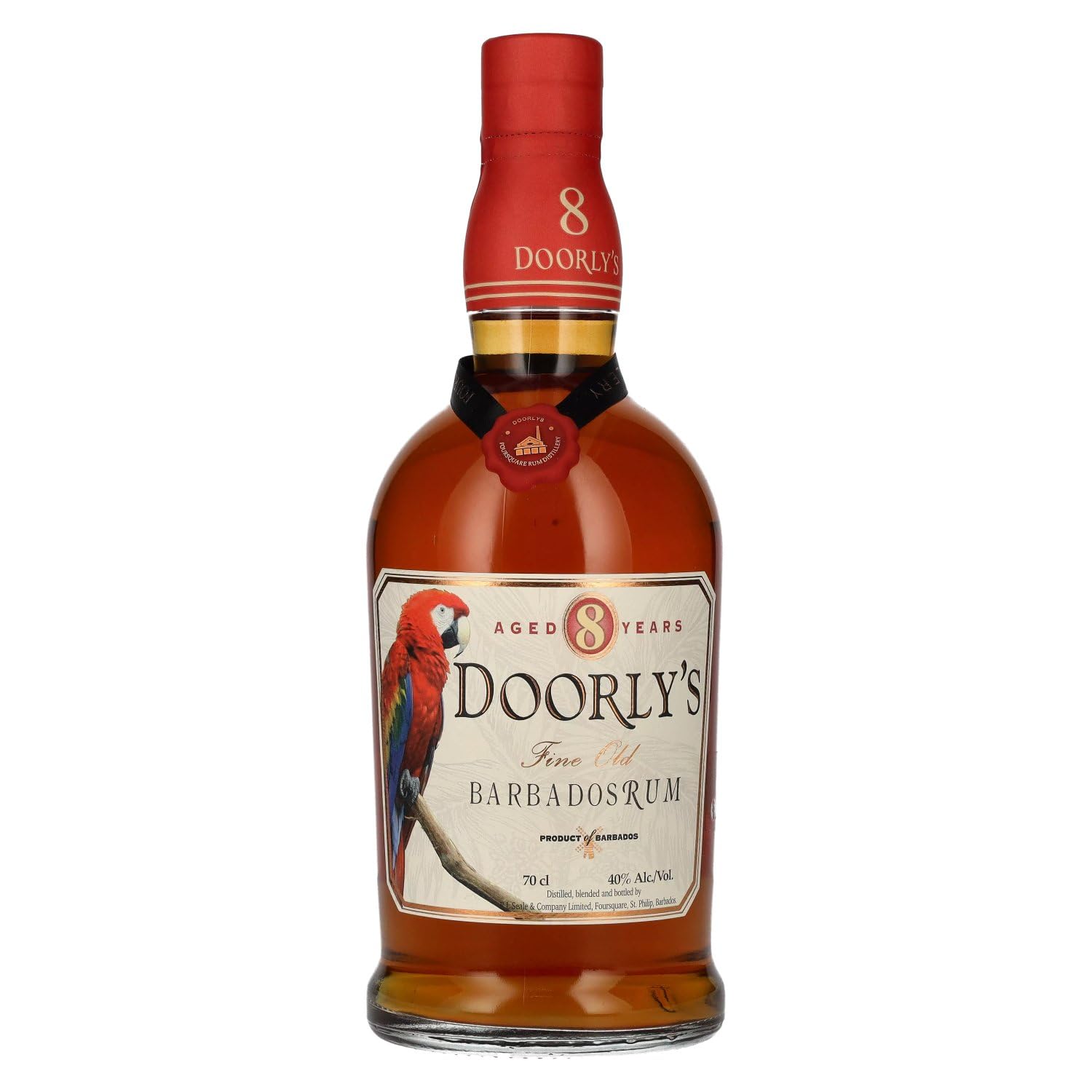 Doorly's Barbados Rum 8 Jahre gereift | 700 ml | 40% Vol. | In Eichenfässern gereift | Noten von Vanille | Erfrischender & klarer Nachklang | Mehrfach ausgezeichnet als Rum Producer of the year