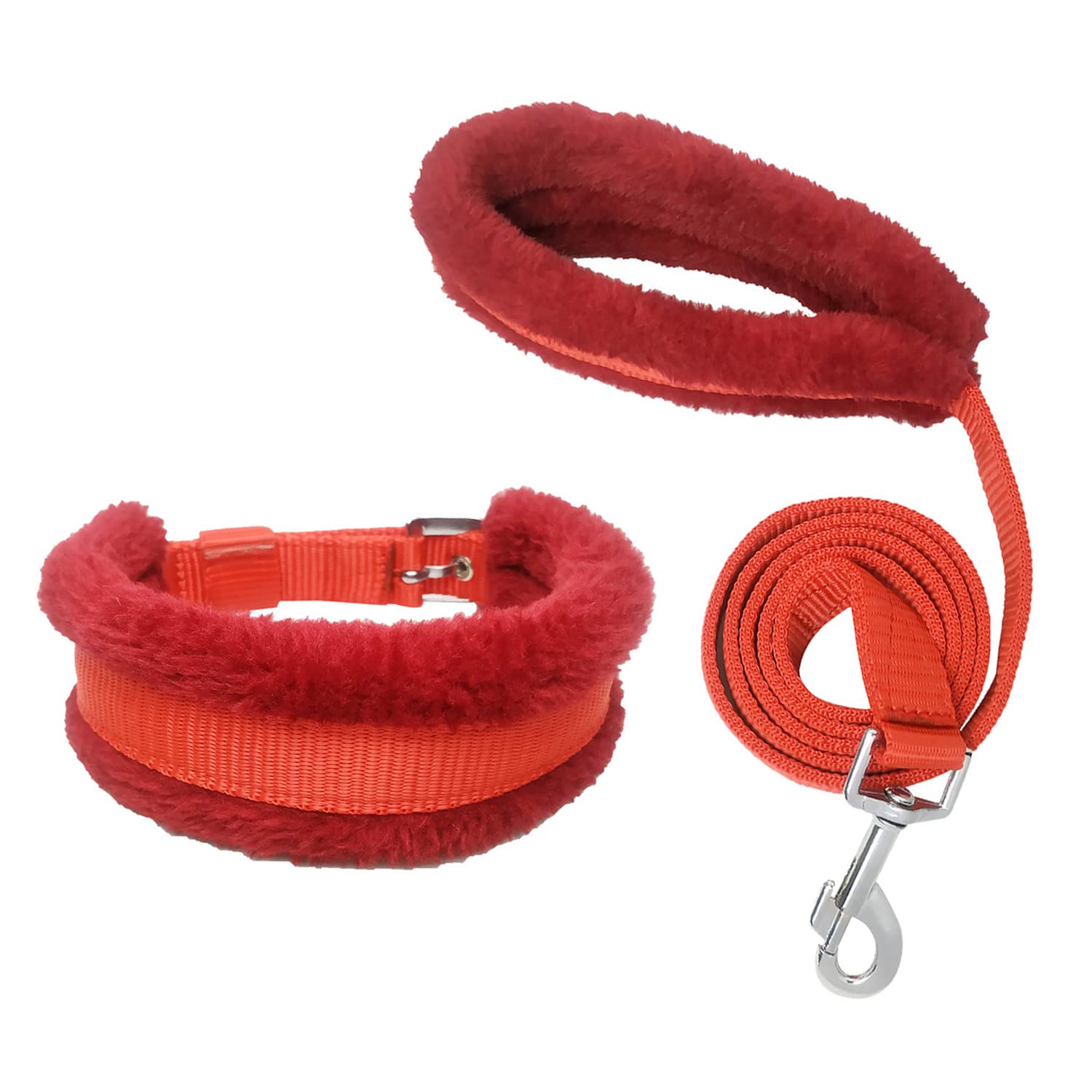 Modern Pets House 0.75 Inch Thick Heavy Duty Imported Padded Fur Collar and Leash Rope with Anti-Slip Handle| Waterproof Neck Fur Collar and Leash Belts with Strong Hook| Walking Jogging Training Fur Collar and Leash for Medium Dogs (Red, Medium) (B09X5RB8Q7) Amazon Price History, Amazon Price Tracker